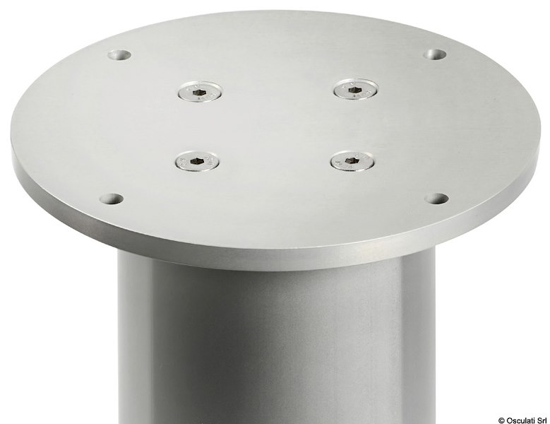 Gamba tavolo tri-telescopica rotonda 12V allum. 