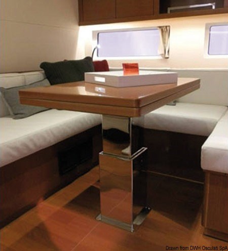 Gamba tavolo elettrica Square a due o tre stadi