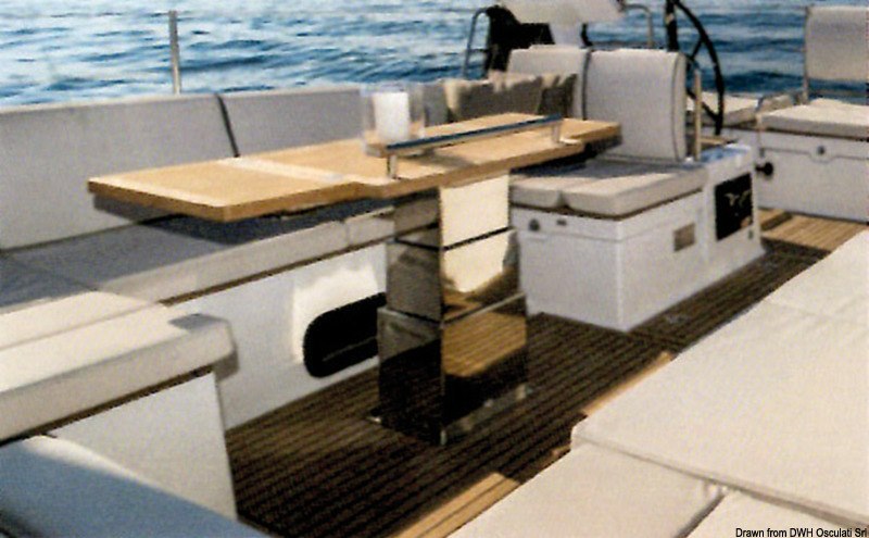 Gamba tavolo elettrica Square a due o tre stadi