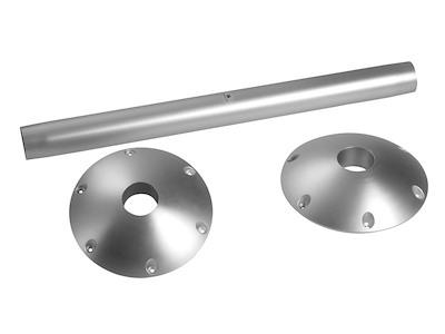 Gamba tavolo in alluminio con base esterna 