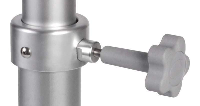 Gamba tavolo tritelescopica in alluminio 