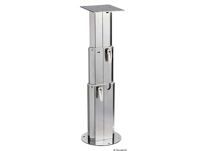 Gamba telescopica in acciaio inox per tavolo  