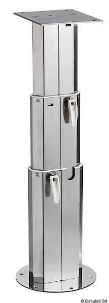 Gamba telescopica in acciaio inox per tavolo  