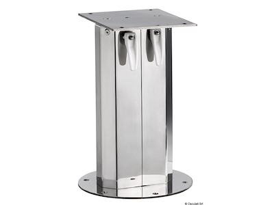 Gamba telescopica in acciaio inox per tavolo  