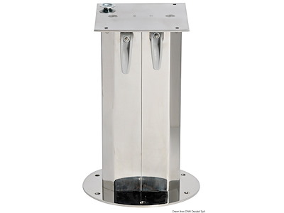 Gamba telescopica in acciaio inox per tavolo  