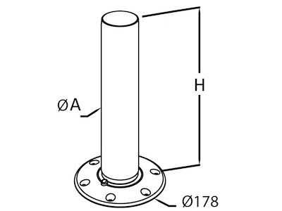 Gamba tavolo in alluminio Thread Lock per tavoli 48.417.50/51/52