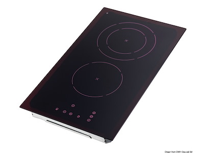 Piano cottura vetroceramica 2 fuochi 