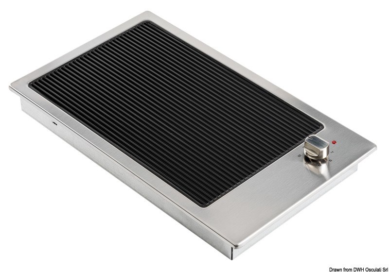 Barbecue elettrico con piano in vetroceramica 