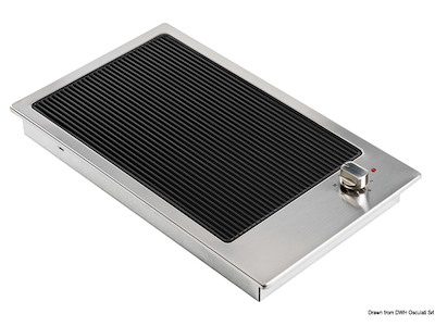 Barbecue elettrico con piano in vetroceramica 