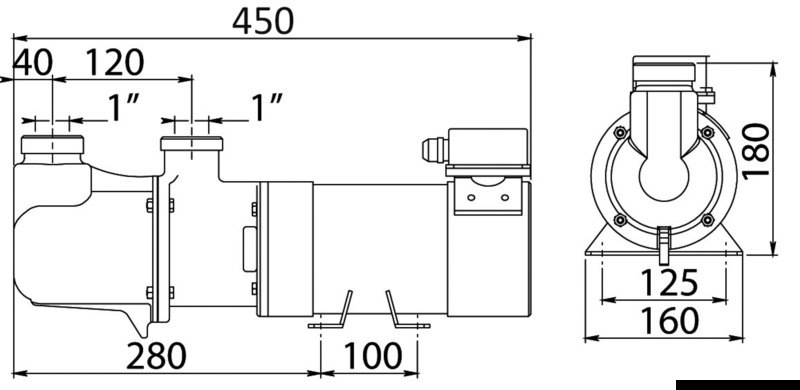 Elettropompa autoadescante monovite in bronzo 24V 