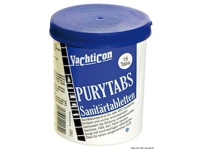 Pastiglie sanitarie per WC Pury Tabs YACHTICON 
