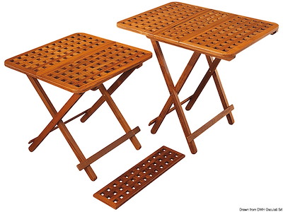 Tavolo pieghevole 60x60 cm con prolunga inclusa 