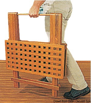 Tavolo pieghevole 60x60 cm con prolunga inclusa 
