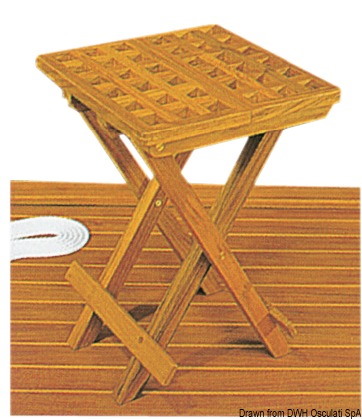 Sgabello teak  30x30x45 cm 