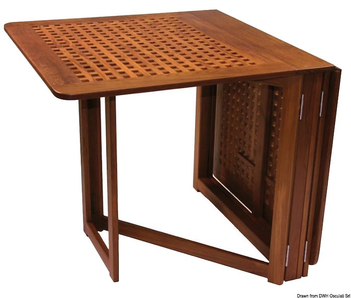 Tavolo teak pieghevole 78x145x70 cm 
