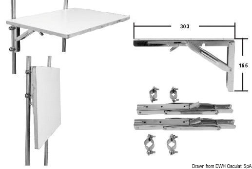 Bracci inox supporto tavolo 