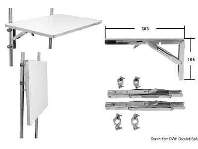 Bracci inox supporto tavolo 
