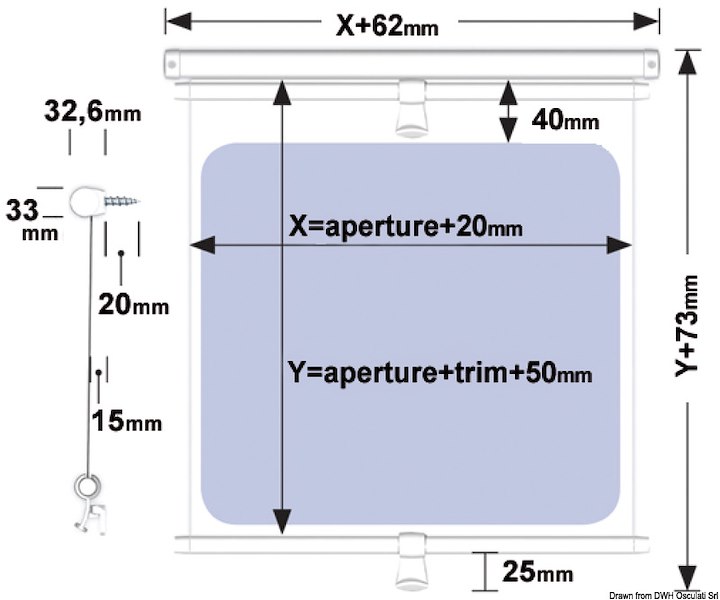 Tenda avvolgibile a rullo DOMETIC Skyshade Cabinshade per boccaporti e finestre