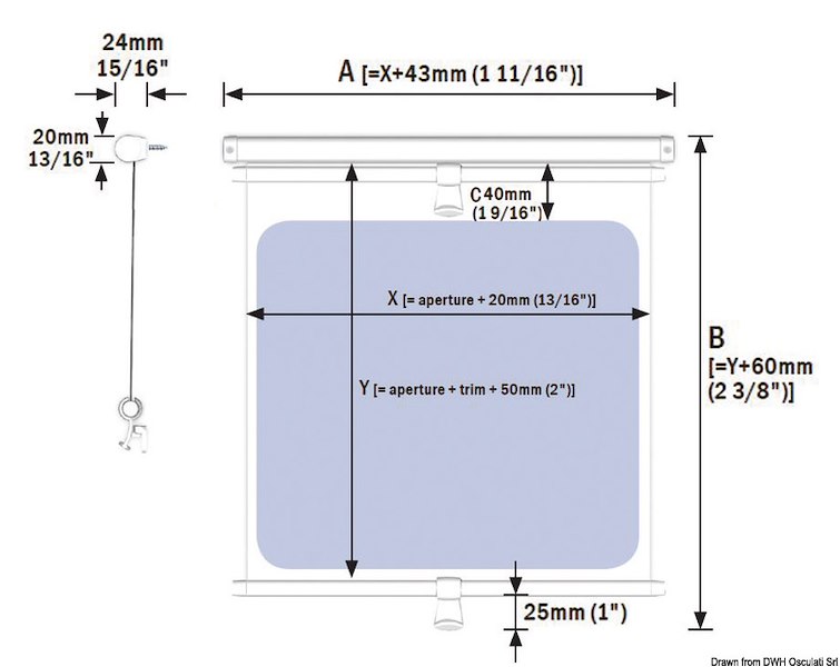 Tenda avvolgibile a rullo DOMETIC Skyshade Portshade 320 per oblò e finestrini