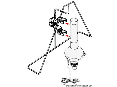 Supporto per salvagente a ferro di cavallo