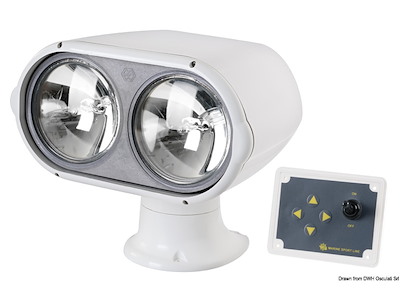Faro elettrocomandato Mega con bulbo stagno Sealed Beam da 7”