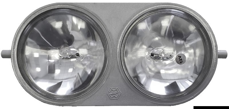 Faro elettrocomandato Mega con bulbo stagno Sealed Beam da 7”