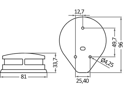 Luci di via Evoled a LED basso consumo in acciaio inox per fissaggio su piano