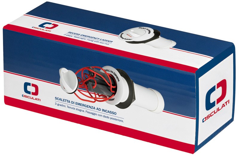 Scaletta di emergenza ad incasso a 3 gradini