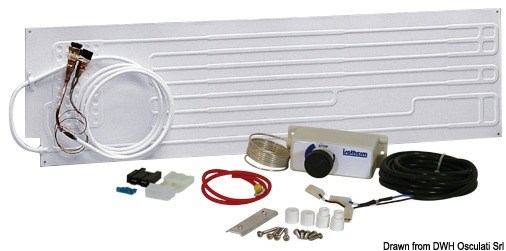 Evaporatore con giunti rapidi e termostato da collegare a 50.932.00/02