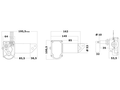 Motore serie 20 W per bracci e spazzole max 550 mm