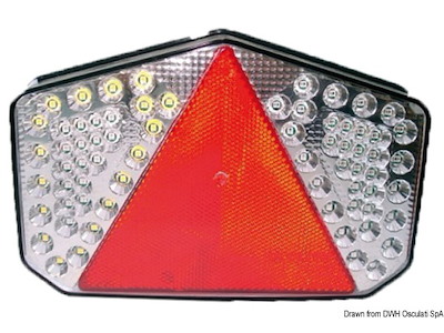 Fanali posteriori a LED con catadiottro triangolare a 7 funzioni