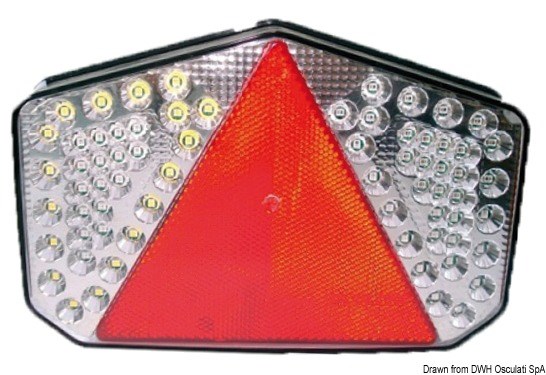 Fanali posteriori a LED con catadiottro triangolare a 7 funzioni