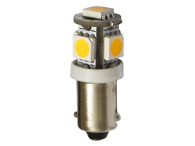 Lampadina LED per fanali, luci cortesia e luci di via zoccolo BA9S