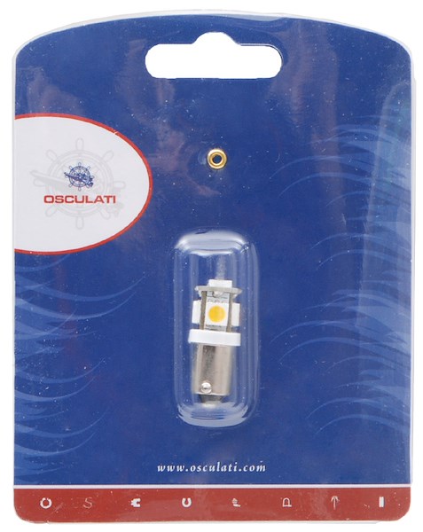 Lampadina LED per fanali, luci cortesia e luci di via zoccolo BA9S
