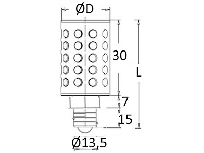 Lampadina LED 12/24 V E14 3,2 W 260 lm 