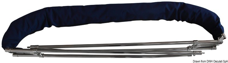 Capottina parasole pieghevole SHADE MASTER FLY INOX DEEPTH, 4 archi