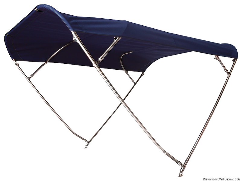 Capottina parasole pieghevole SHADE MASTER FLY INOX DEEPTH, 4 archi