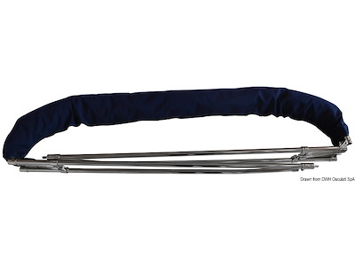 Capottina parasole pieghevole SHADE MASTER FLY INOX DEEPTH, 4 archi