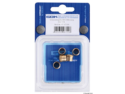 Ogiva in ottone per tubo rame 8 mm (blister 5 pz.) 