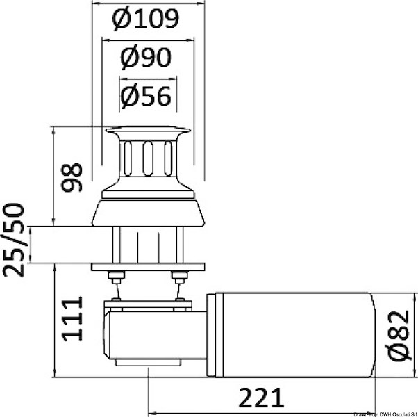 Verricello da tonneggio ITALWINCH Paros Lux