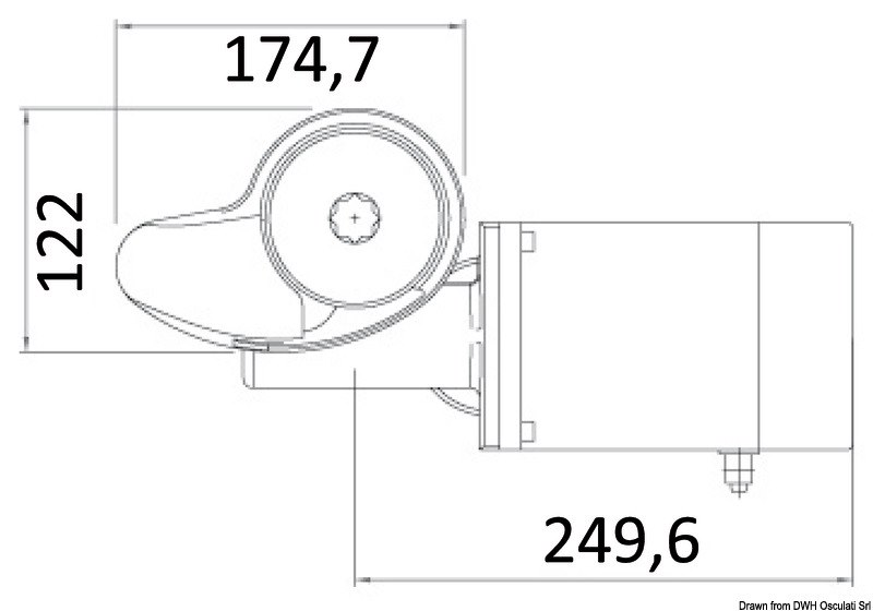 Verricello ITALWINCH Smart 500W 12V - 6mm basso 