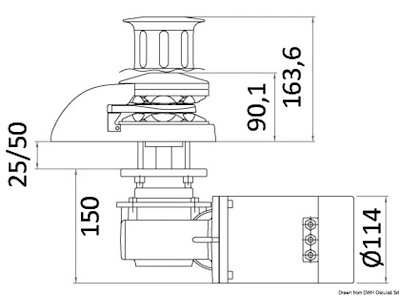 Verricello ITALWINCH Smart Plus 1000W 24V - 8mm alto c/campana