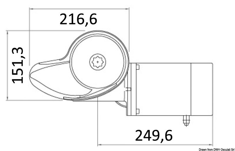 Verricello ITALWINCH Smart Plus 1000W 24V - 8mm alto c/campana