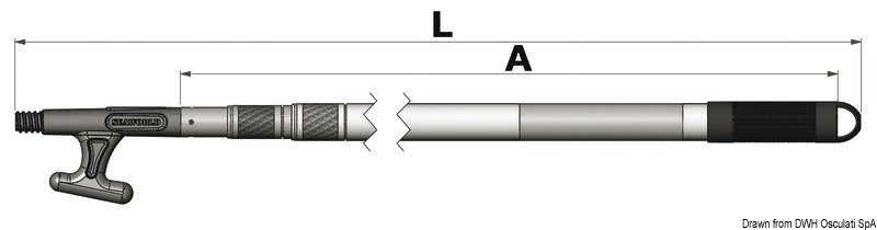 Gancio d'accosto professionale con testa in gomma