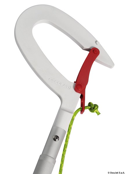 Gancio d'accosto telescopico per ormeggio alle boe 