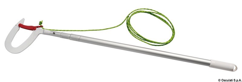 Gancio d'accosto telescopico per ormeggio alle boe 