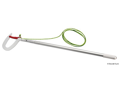 Gancio d'accosto telescopico per ormeggio alle boe 