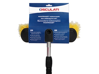 Spazzolone telescopico in alluminio anodizzato con rubinetto di chiusura a rotazione