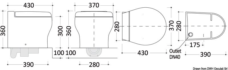 WC elettrico TECMA Elegance 2G (Generazione 2)