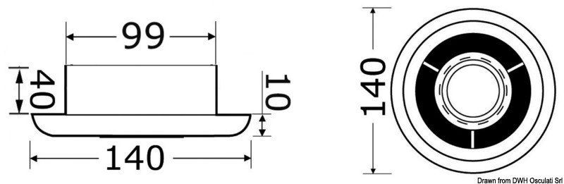 Faretto LED da incasso con aspirazione Extract and Light
